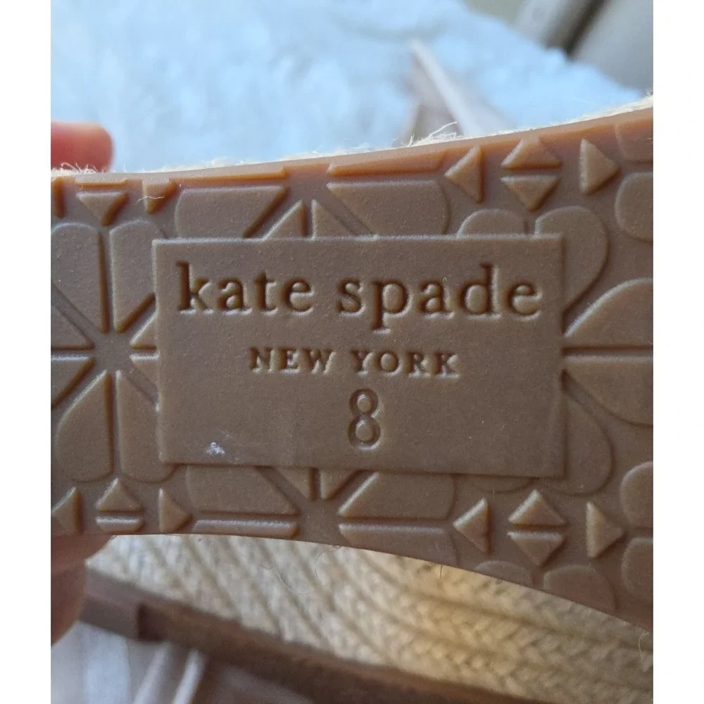 Kate Spade New York Women's Tianna Toe Knotted Bow Espadrille Wedge Sandals - 8B - Picture 6 of 14
